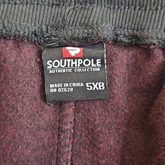 SouthPole Jogger Sweatpants 5XB Track Athletic Lounge Pants Maroon NWT Classic - Picture 11 of 14